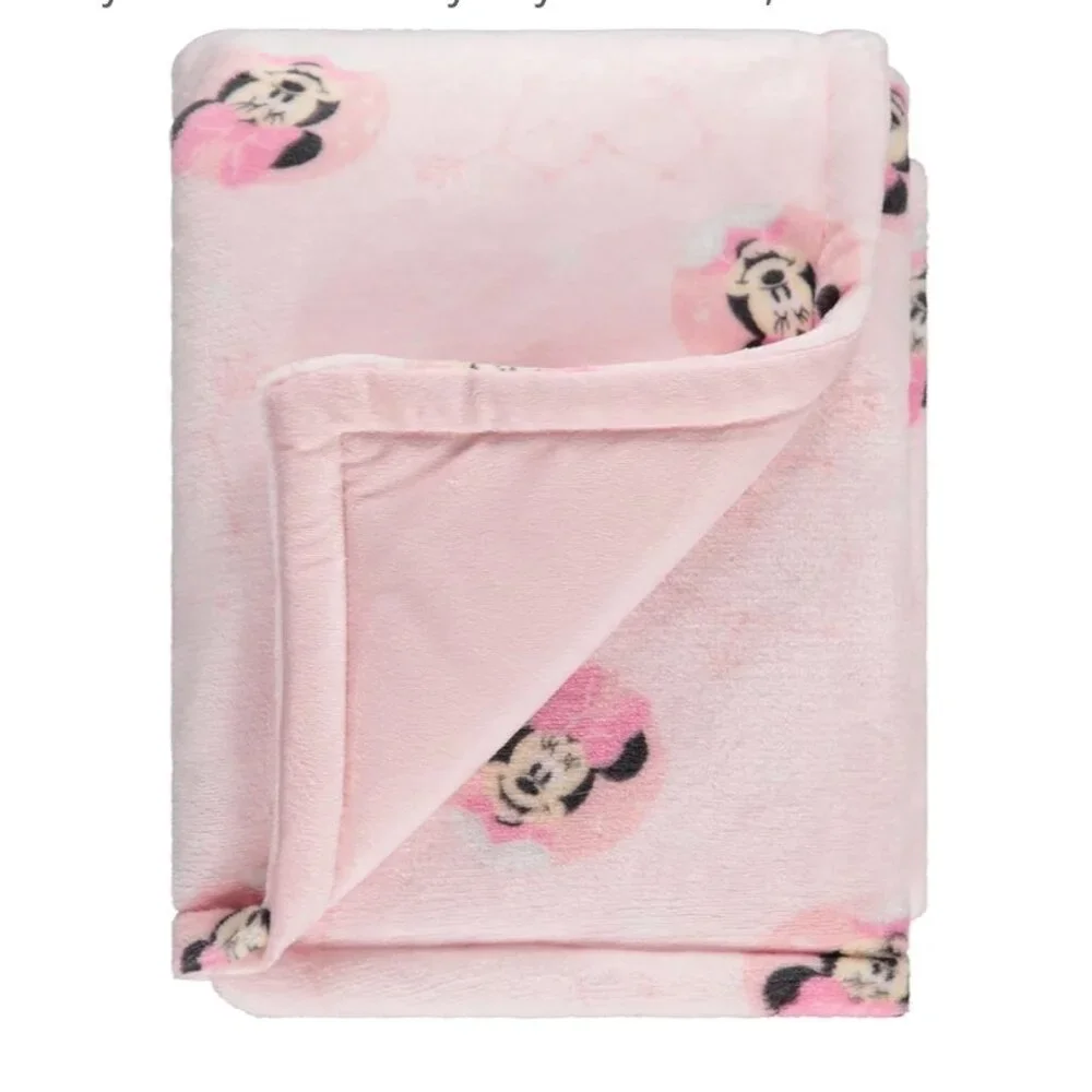 Blanket set Minnie Mouse plush pink